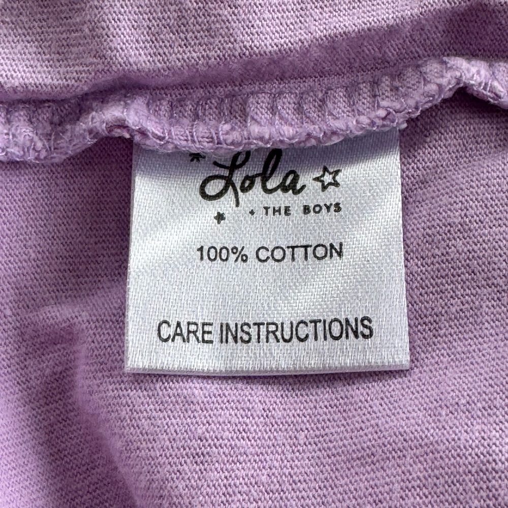 🎀 LOLA & THE BOYS lilac big bow t-shirt, size 10 - Picture 4 of 6